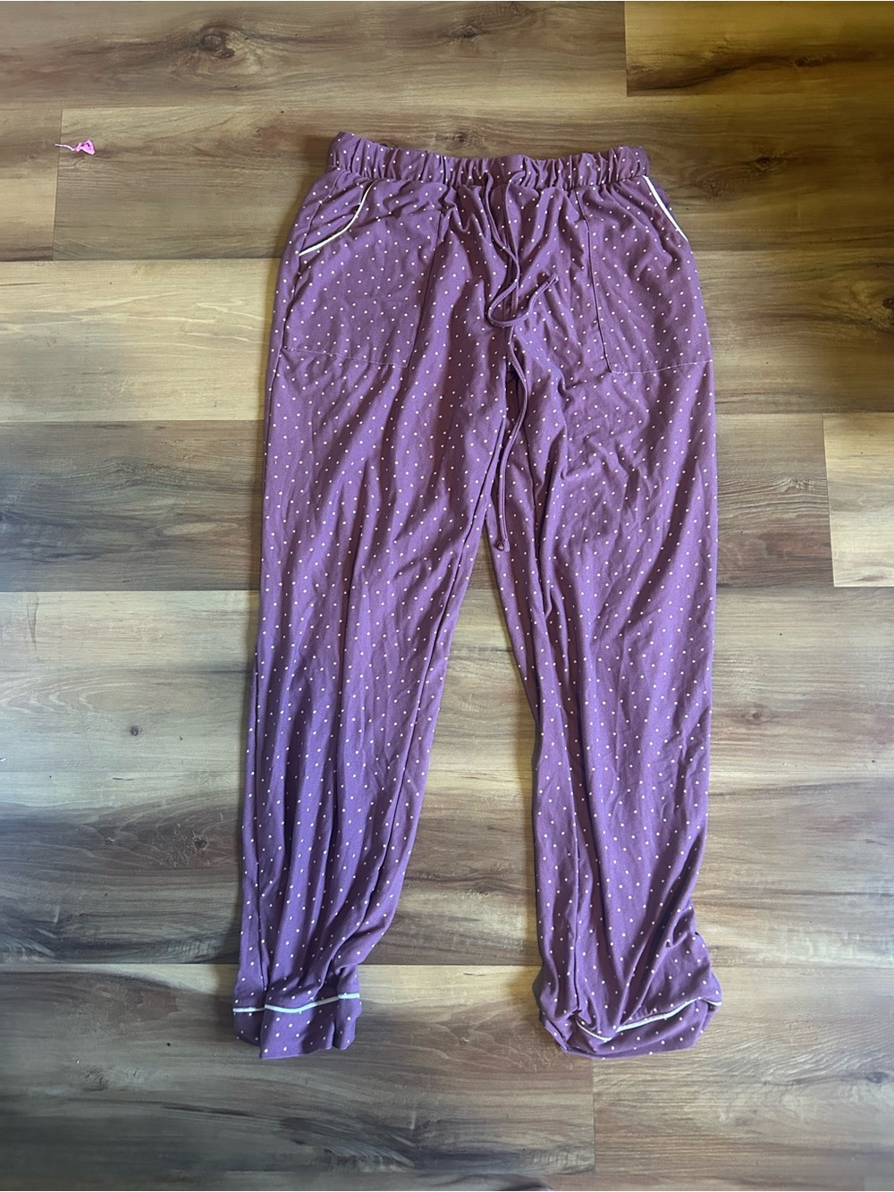 Mauve Polka Dot Lounge Pants